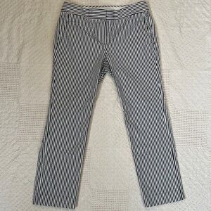 J. Crew Navy and White Striped Capris